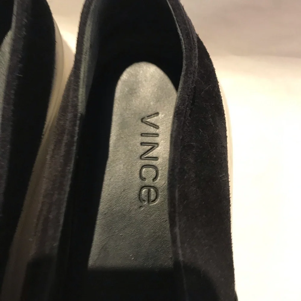 Black Suede Slip Ons